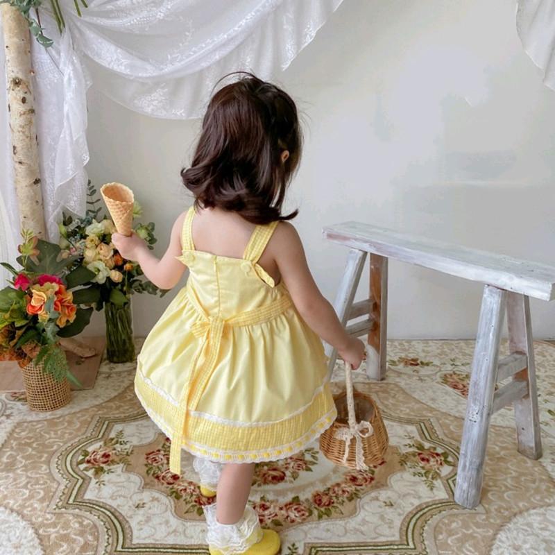 

Girl's Dresses Little Girls Easter Yellow Children Summer Embroidery Cotton Sundress Baby Lotia Spain CB0121Girl's, Lb2