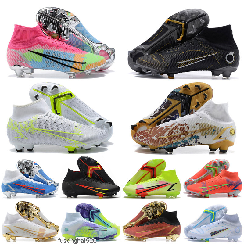 

2022 Mercurial Superfly 8 Elite FG Soccer Shoes Ronaldo CR7 Vapores 14 XIV Elite SG Pro Anti Clog Cleats Outdoor CR110 Neymar ACC Football, Color 13