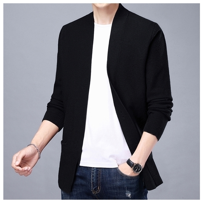 

In the fall and winter of free of charge doortodoor male thin solid color big yards single button 201114, Black
