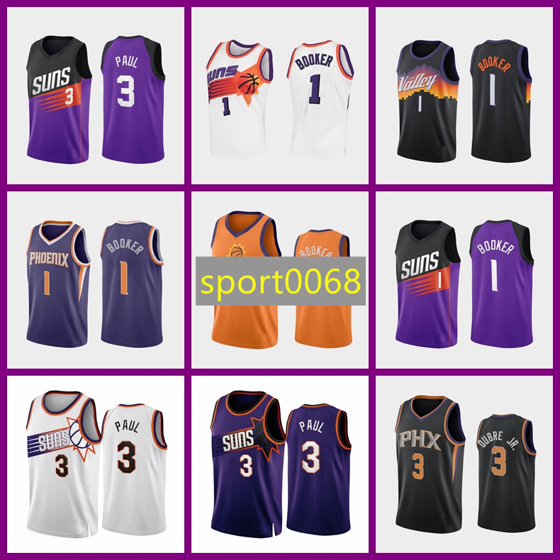 

Basketball Jersey Phoenix''Suns''men Devin 1 Booker Chris 3 Paul Mikal men women youth 0729, Nik