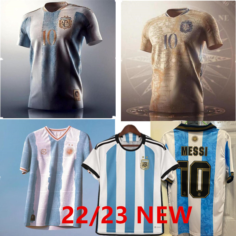 

22 23 Fans Argentina Commemorative Edition Soccer Jersey Finalissima DI MARIA Football Shirts 2022 2023 DYBALA MARADONA special edition women uniforms