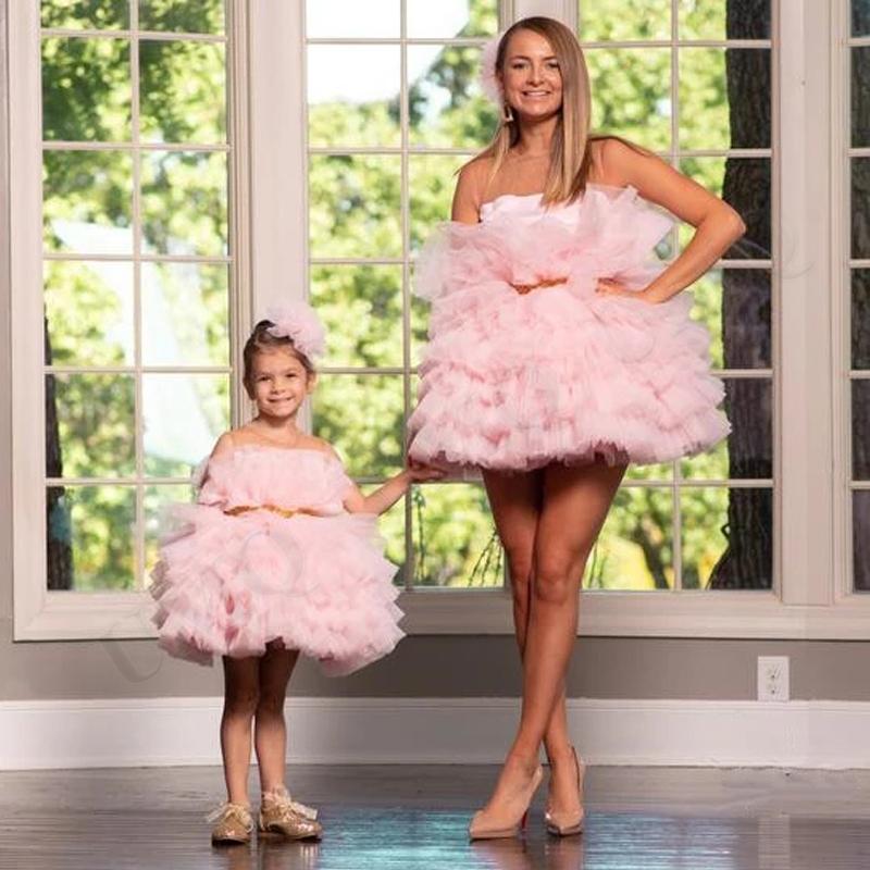 

Girl's Dresses Fashion Pink Tiered Flower Girl Dress Birthday Wedding Party Scoop Costumes First Communion Quality High Drop, Black