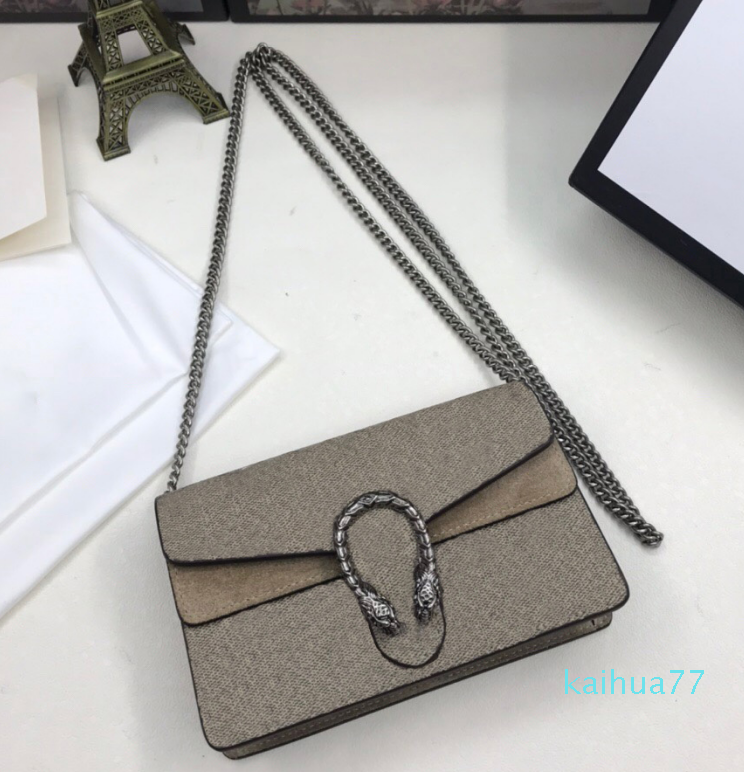 

Hot fashion mini genuine leather women shoulder bag with box bags best top quality 4 colors brown letter women crossbody bag handbag, Mini chain bag with box