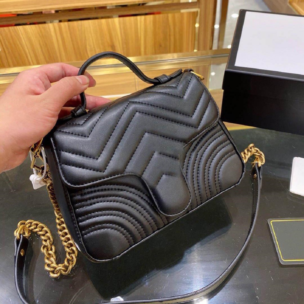 

Fashion Women Luxury Designer Bags Marmont Ladies Wallet Embroidery Saddle Crossbody Houlder Messenger Lady Sacoche Handbag Backpack Evening Bag With Box caole, Customize 1