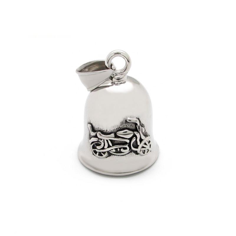 

Pendant Necklaces Punk Charm Necklace Motorcycle Bell For Men Boys Biker Jewelry