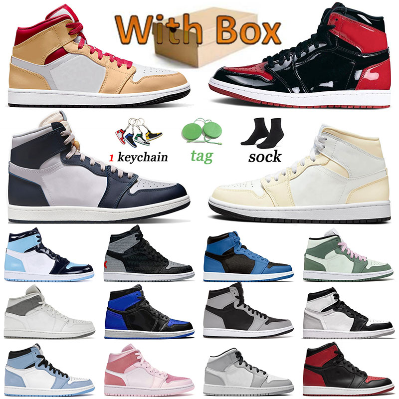 

Jumpman 1 Basketball Shoes Designer Women Men Trainers Sports Rebellionaire Bred Patent Coconut Milk Surfaces Paris White Dark Marina Blue Jumpmans 1s Sneakers, 36-46 high element light bone