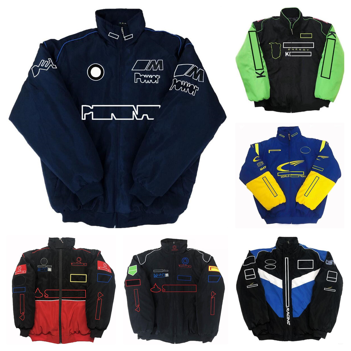 

F1 racing jacket autumn and winter team full embroidered logo cotton clothing spot sales