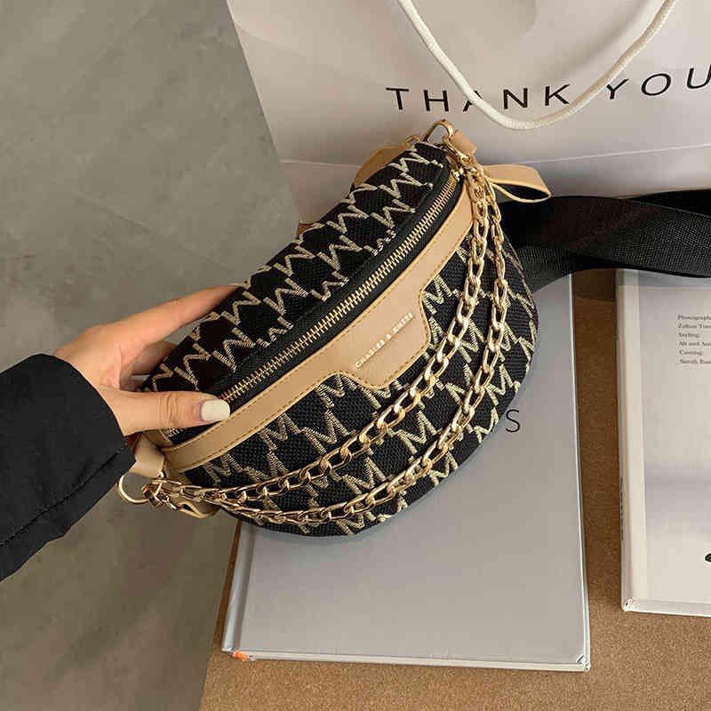Chaîne Small Fashion Sac de taille pour femmes Pold Sacs de messager des sacs à main femelles