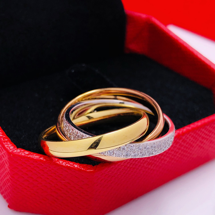 

Luxury Designer Ring Classic Love Rings Men Women Elegant Delicate Jewelry for Lovers Couple Rings Gift 10 Style Top Quality