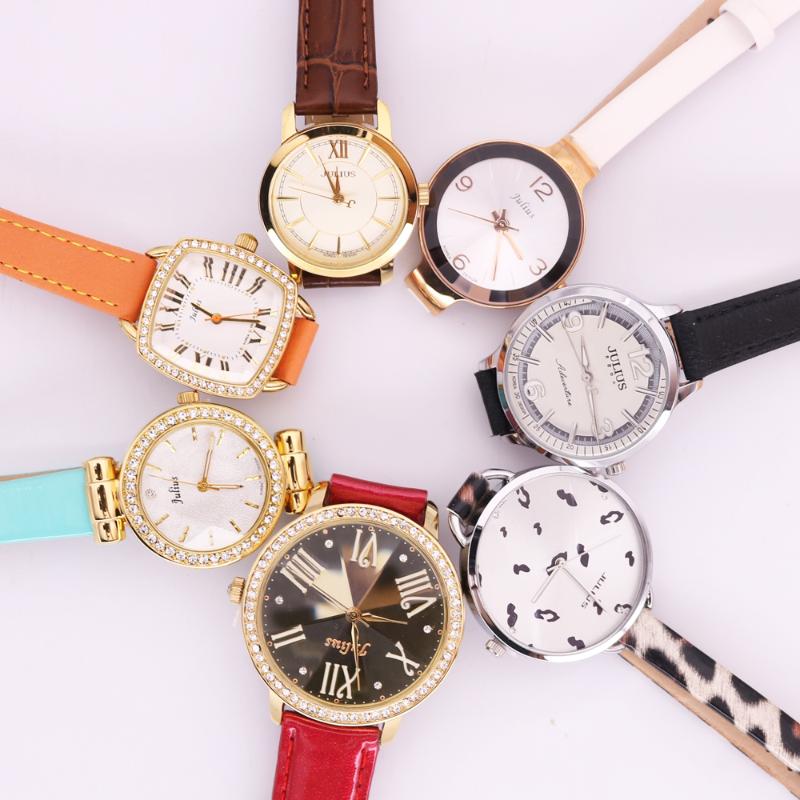 

Wristwatches Final Sale Discount Old Julius Women's Watch Japan Quartz Real Leather Girl's Hours Fashion Clock No BoxWristwatches, 39mm