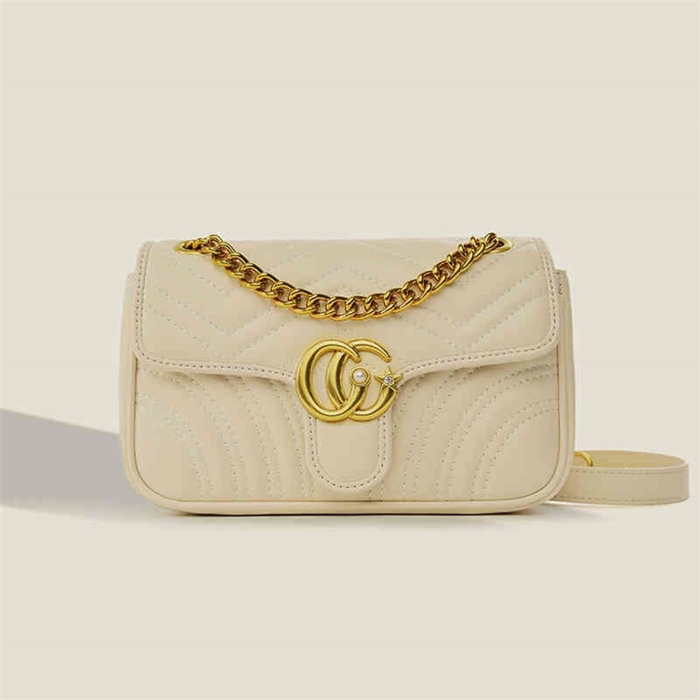 

66% OFF trendy bags 2022 New Designer Handbags high quality Lingge chain women's new texture, foreign style, versatile, net red, the same messenger leisure one shoulder, Black