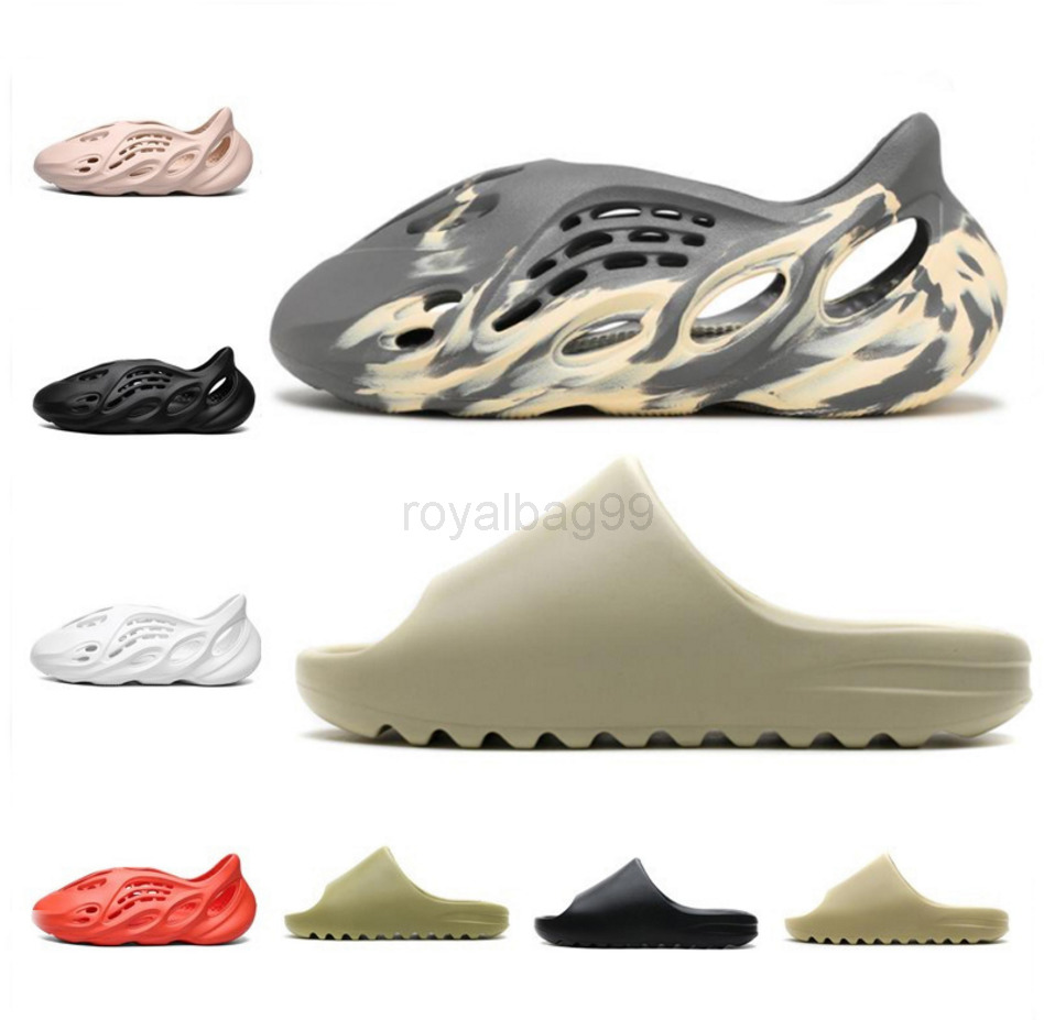 

2022 Foam Runner MXT Moon Gray Ararat Men Women Slippers Bone Resin Desert Sand Earth Brown Flat Beach Sandals new