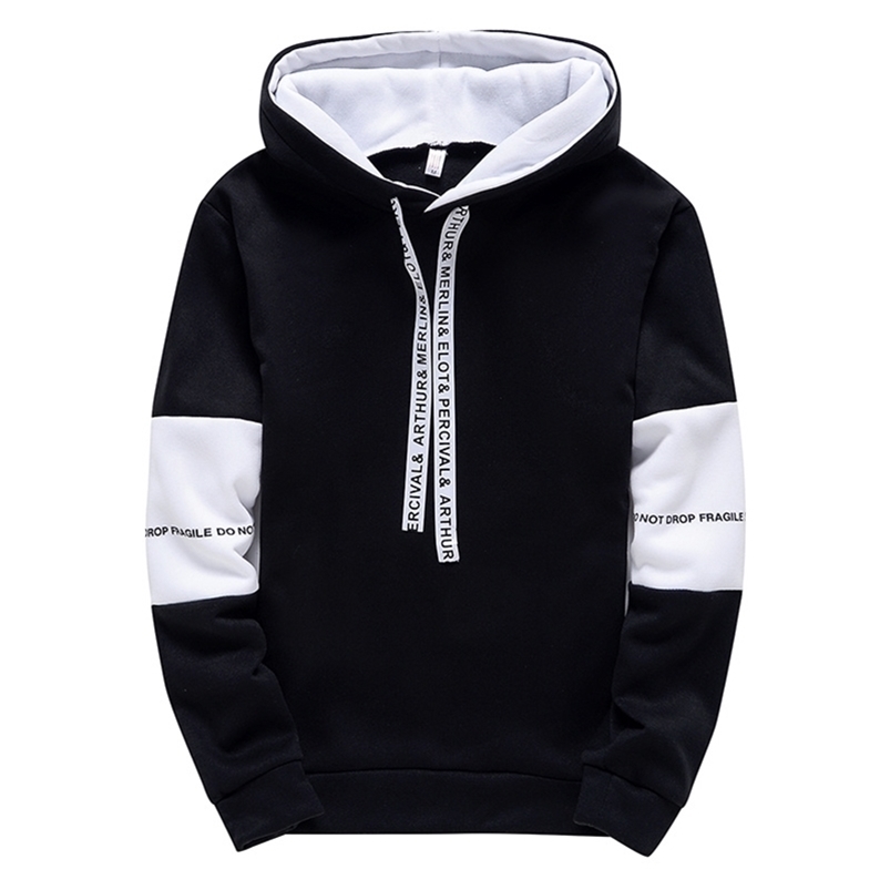 Hommes Hoodies À Manches Longues Impression Décontractée Avec Lettre Sweat Printemps Hip Hop Pull Sport Top Homme Sweat À Capuche 220813