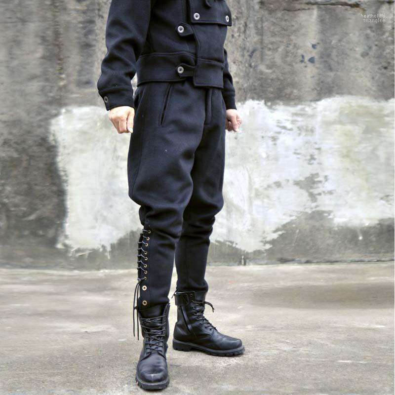 

Men' Pants Winter Woolen Fabric Fashion Breeches Made By YUTUMMMen' Heat22, Black