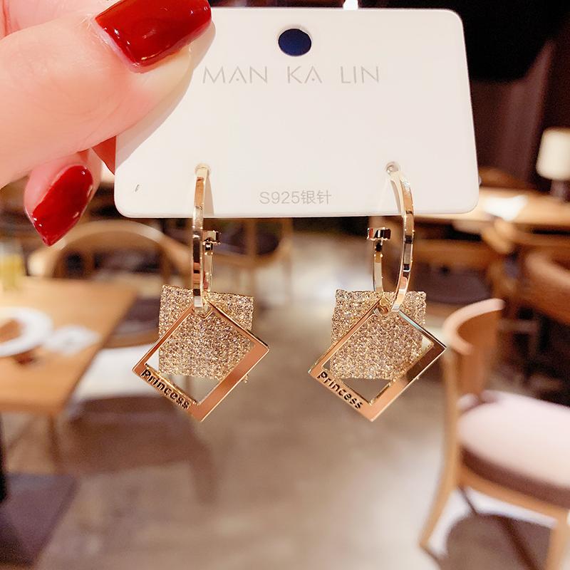 

Dangle & Chandelier Trendy Cute Nickel Free Earrings Fashion Jewelry Square Stud For Women Brincos Statement EarringsDangle