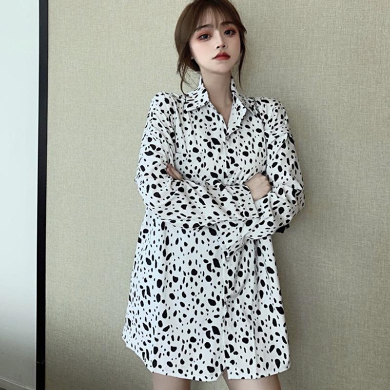 

Women's Blouses & Shirts Sense Salt Cow Shirt Early Autumn Ladies Loose Casual Long Sleeve, As pic