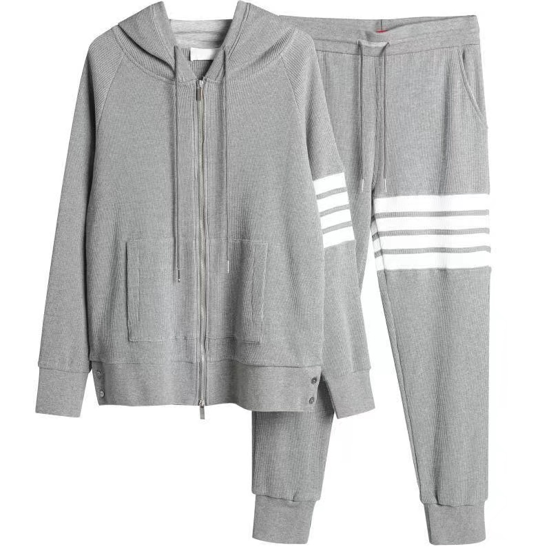 

B8204 Top Quality Men Designer Tracksuits Hoodies Pants Set Hooded Mens Sweat Suits Patchwork Black Solid Brand 2022 Autumn Winter hoodie sweater Sportsuit S-4XL, Gray