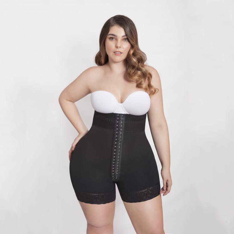 

Women' Shapers BuLifter High Waist Shapewear Shorts Fajas Colombianas Skims Slimming Body Shaper Booty Short HooksWomen, Black