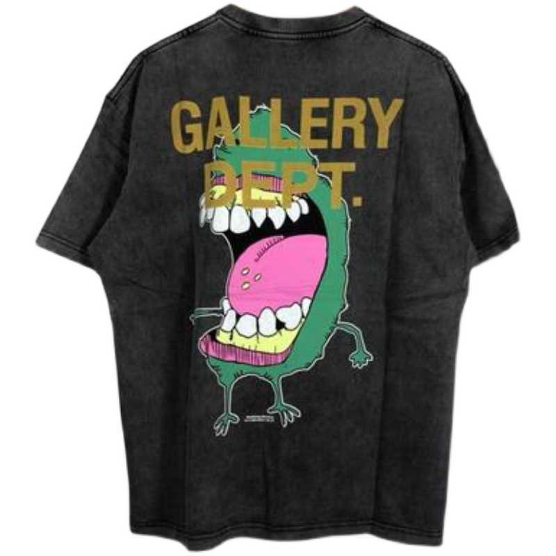 

Men' T-Shirts Gary dept ATK Vintage hole flame earth print short sleeve T-shirt