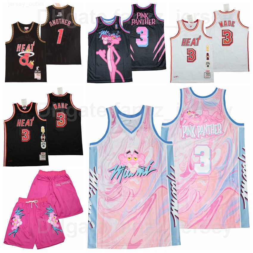 MOIVE PINK PANTHER Marble 3 Wade Basketball Jersey 1 Another Br Remix DJ Khaled x Édition limitée Couleur d'équipe respirante Black Blanc Pure Co