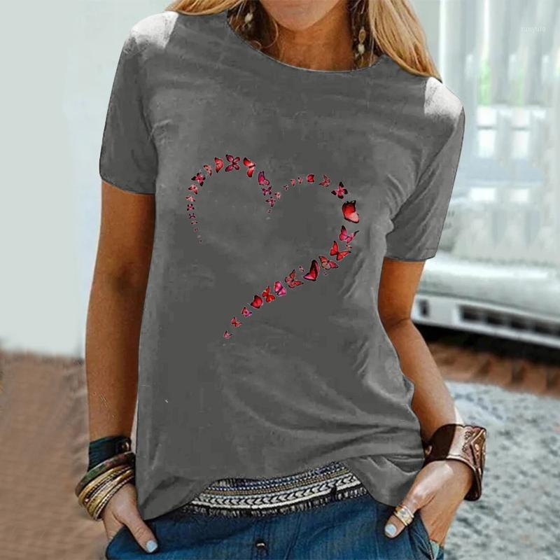 

Women Butterfly Printed T Shirt Ladies Casual O-neck Tee Tops Short Sleeve Streetwear Summer Fashion Loose T-shirts #T2P Women' T-Shirt, Blue