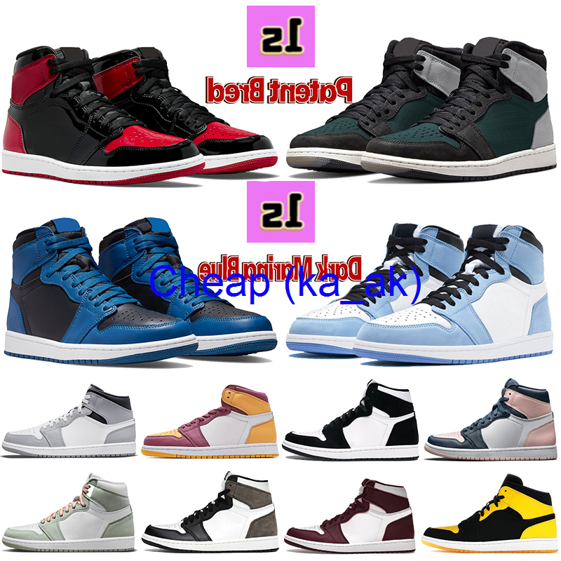 

with box Newest 1 1s Basketball Shoes Dark Marina Blue black particle grey patent bred atmosphere Bordeaux dark mocha Brotherhood Barely Orang, 48 bubble wrap packaging