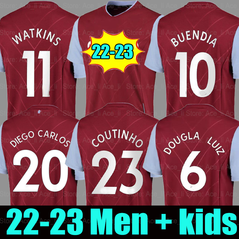 

22 23 Kamara Soccer Jerseys 2022 2023 Aston Villaes Home WATKINS DIEGO CARLOS BUENDIA McGINN EL GHAZI DOUGLAS LUIZ MINGS KONSA CASH COUTINHO men kids Football shirts, Kids 22-23 home