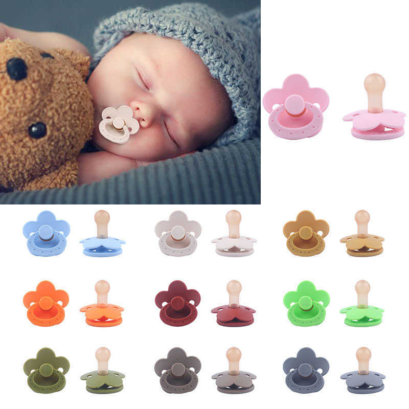 

Baby flower shape pacifier soothes baby bite Le pacifier super soft sleeping Pacifier