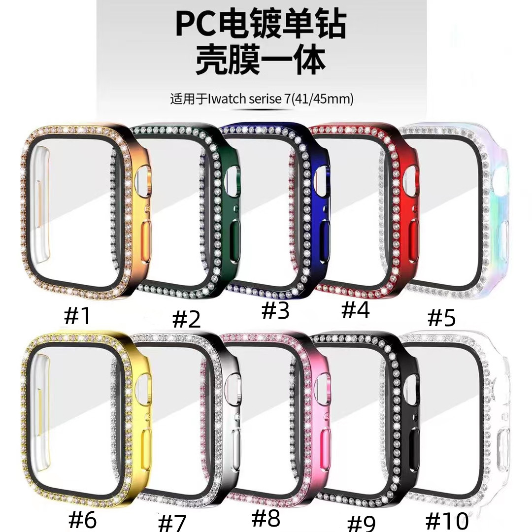 

Diamond full Protective Case with glass for iwatch 2/3/4/5/6/7 38MM 40mm 42MM 44mm 41mm 45mm Casessamgung, #4