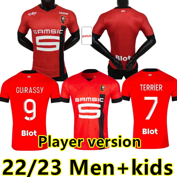 

Stade Rennais 22 23 Fans Player Version soccer jerseys Rennes 120th Anniversary 2022 2023 SULEMANA BOURIGEAUD NIANG DOKU HUNOU ABLINE Men kids kits football shirt, 22/23 home