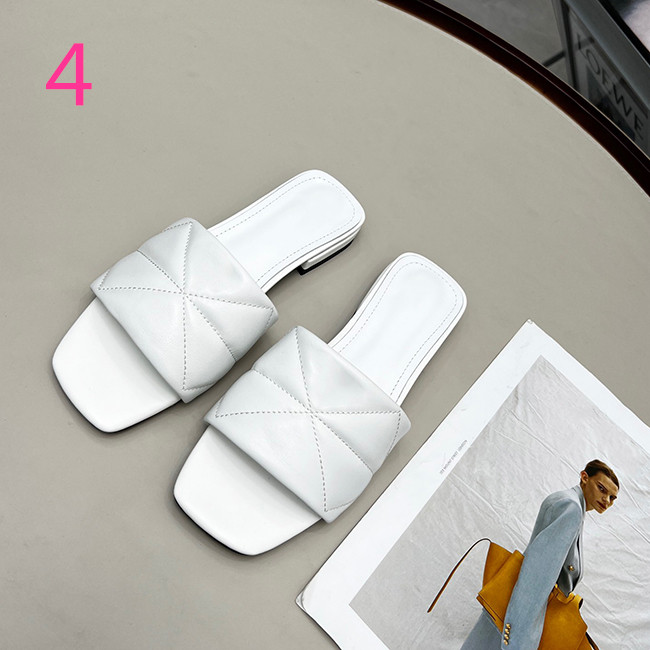 

Women's fashion high quality designer sexy slippers summer leather outdoor casual sandals Beach Slippers Size 35-41 with box
