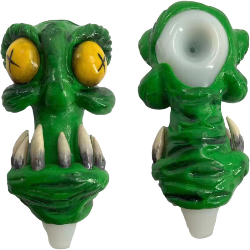 

novelty 3D Hand Pipes Heady dry herb tobacco Pipe Cartoon Coloured drawing Oil Burner Pipe