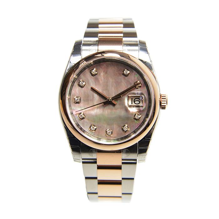 

High quality Asian watch 2813 sports automatic mechanical ladies watches 36mm mother-of-pearl dial sapphire glass 116201 stainless steel rose gold strap watch, Multi-color