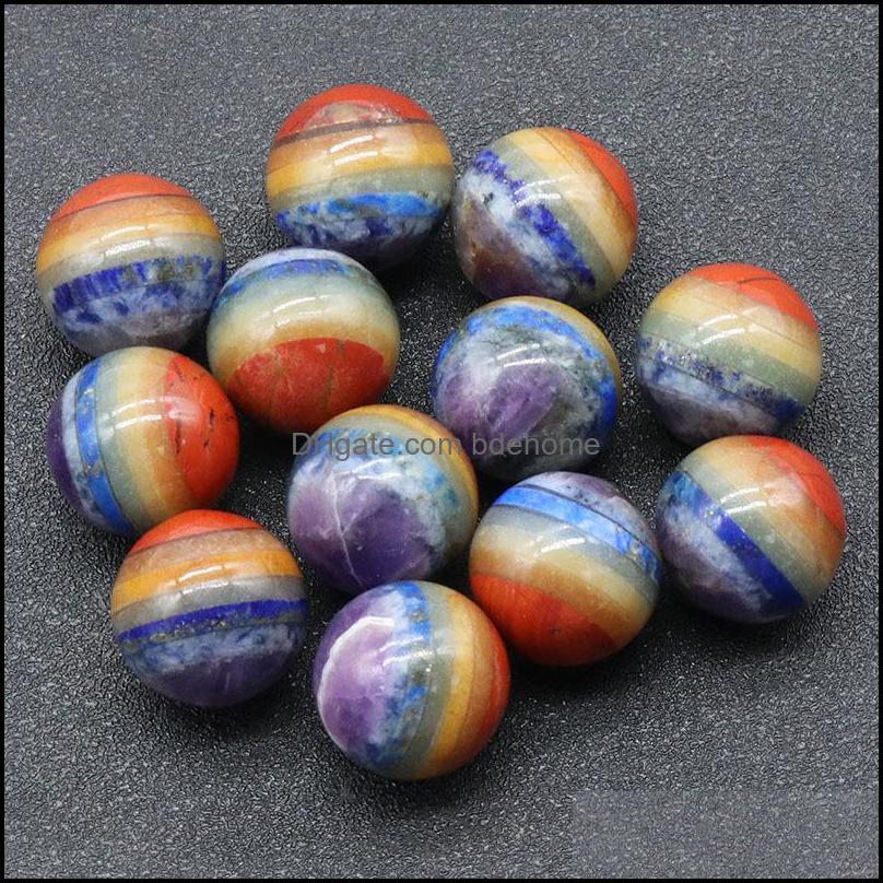 

Stone 20Mm 7 Chakra Round Natural Crystal Ball Mosaic Craft Gift Yoga Hand Play Odornment Decoration Drop Delivery 2021 Bdehome Dhm1Z