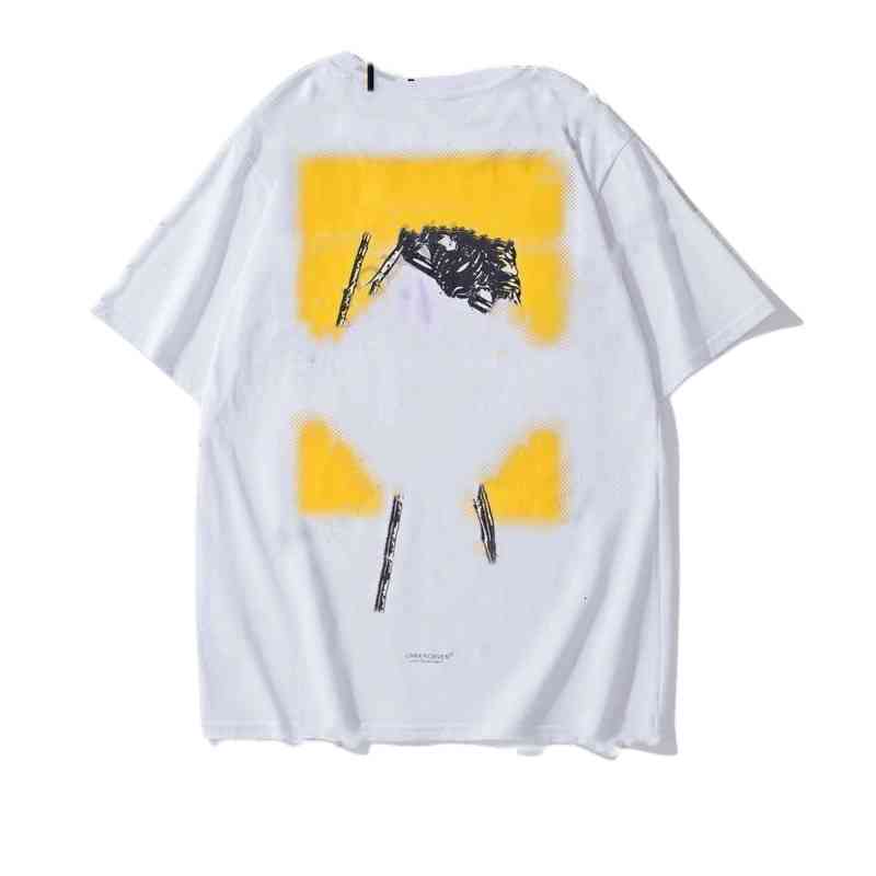 

Off Men's T-shirts Offs Summer New Short Sleeve Street Fashion Brand Couple Loose Bottomed T-shirt Printed Letter x the Back, 24