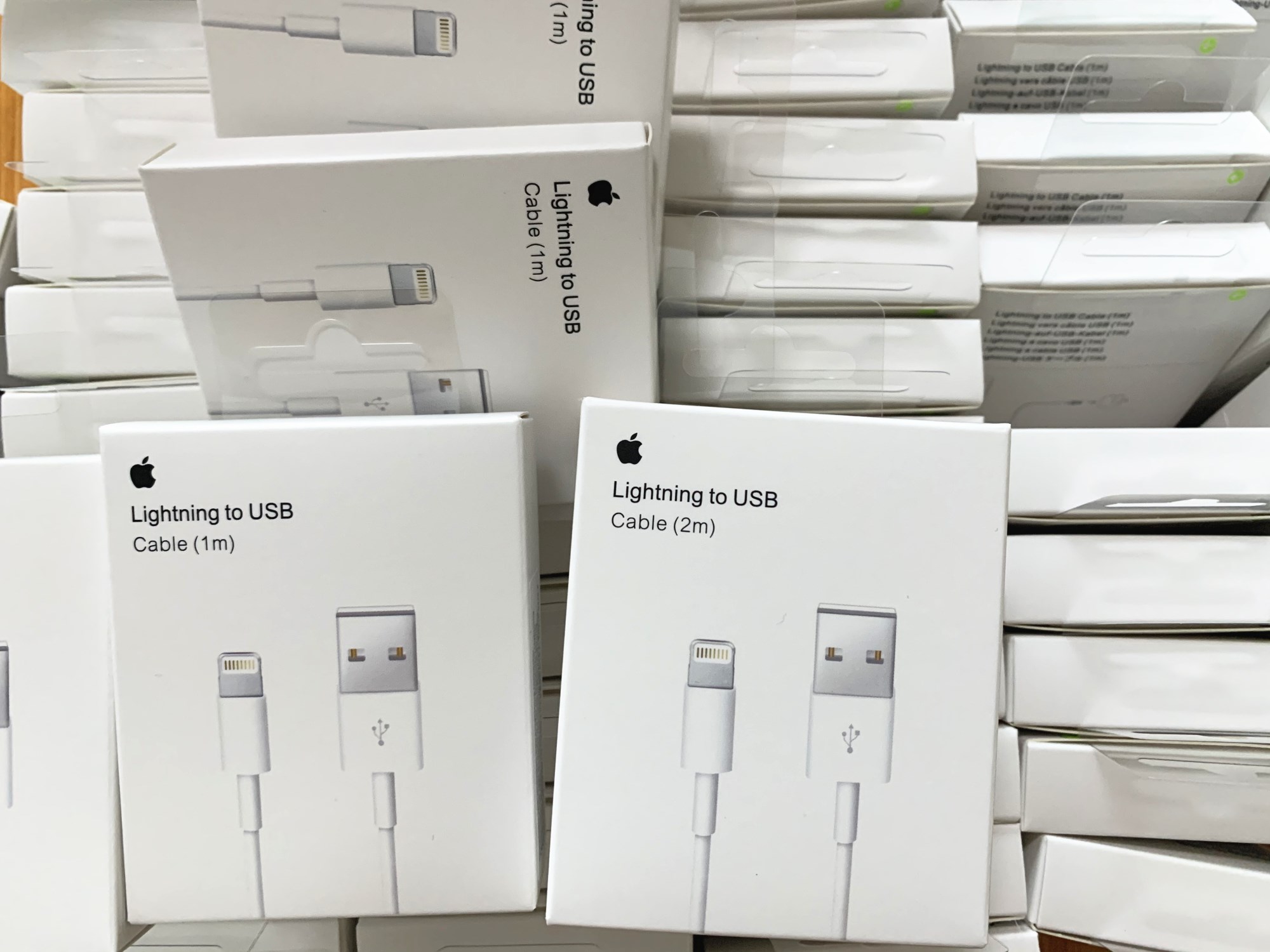

200pcs /lot 1m 3ft 2m 6ft Lightning To USB cables Original OEM quality Data Sync Charge phone Cable With retail package For iphone cable