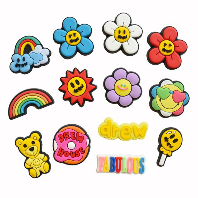 

Fast delivery Croc Charms Soft Rubber Funny Shoe Decorations Charm Accessories for Clog Bracelets