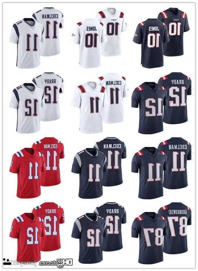 

Football Jerseys New England''Patriots''men women youth 12 Tom Brady 87 Rob Gronkowski 11 Julian Edelman 10 Mac Jones navy Jersey, Color