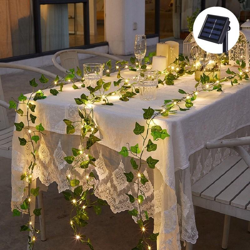 

Strings 10M Artificial Plants LED String Light Flowers Green Leaf Ivy Vine For Wedding Decor Lamp Garland Fairy Lights