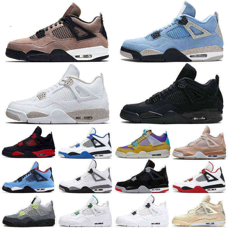 

Jorda 4s Basketball Shoes Jorda 4 Red Thunder White University Blue Taupe Haze Black Cat Metallic Pack womens mens trainers sports sneakers, 4s item #2
