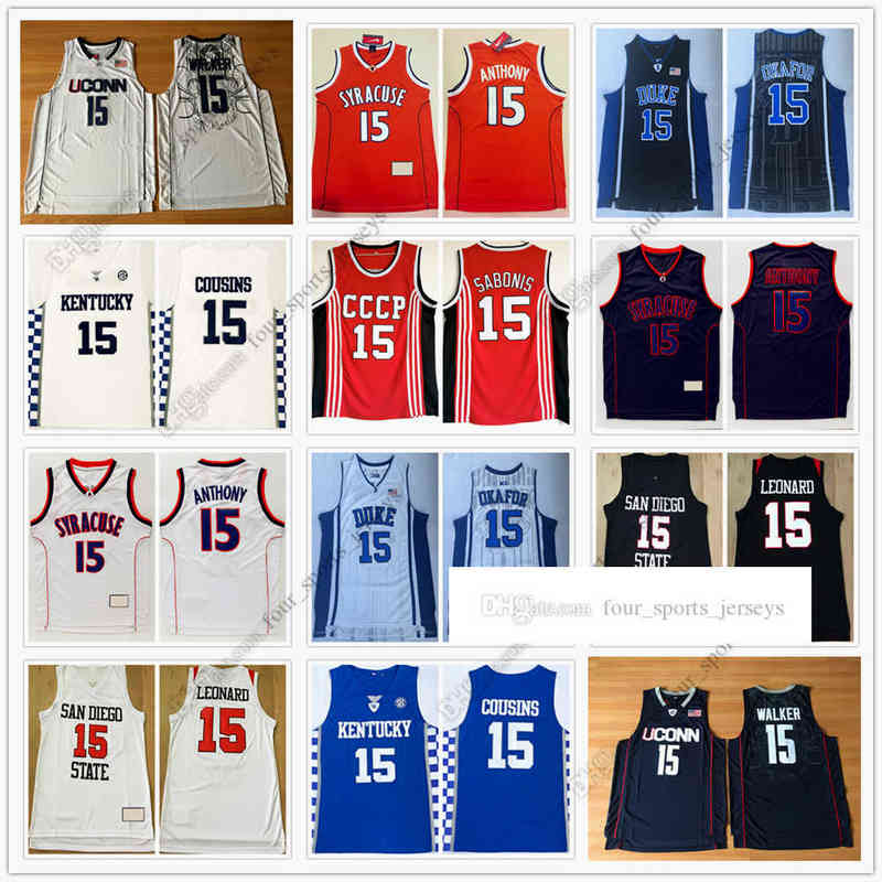 

NCAA Basketball Jersey Sabonis Anthony Cousins Okafor Kawhi Leonard Kawhi Leonard Kemba Walker Ryan Arcidiacono Carter High Quality Jerseys, Picture