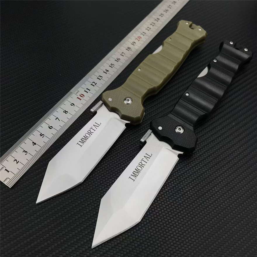 

Cold Steel 23GVG Mark Immortal Folding Knife CTS-XHP steel Green G10 Handles Tactical Outdoor Edc Rescue Self-defense Multi-fuctional Tool Knives Spartan 26sxp 26S