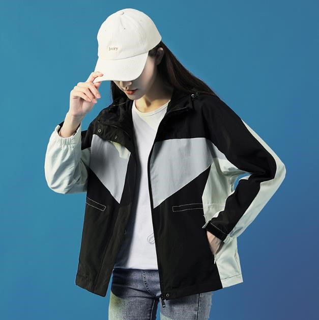 

New Dress Womens Classic Casual Jacket Women Spring Autumn loose Top Outerwear Women's sports Jackets Couple Coatover Coat Youth Windbreaker Outwear Clothing AA002, Purple