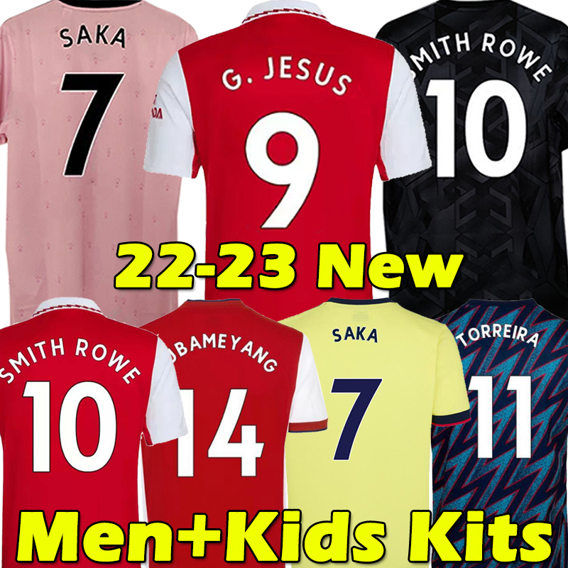 

22/23 Gunners Soccer jersey 9 G.JESUS Arsen PEPE CEBALLOS HENRY SAKA THOMAS MARTINELLI TIERNEY ROWE WILLIAN Footabll Shirts Player version Men Kids Kits Uniforms, 22-23 third player