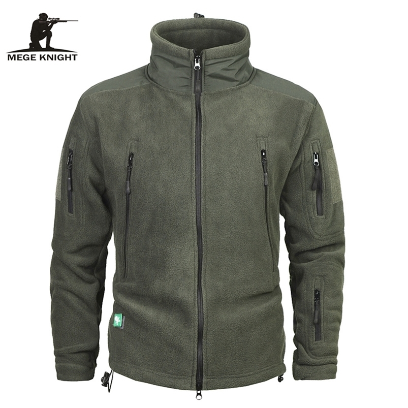 

Mege Brand Clothing Coat Men Thicken Warm Military Army Fleece Jacket Patchwork Multi Pockets Polartec Men s and Coats 220727, Gray