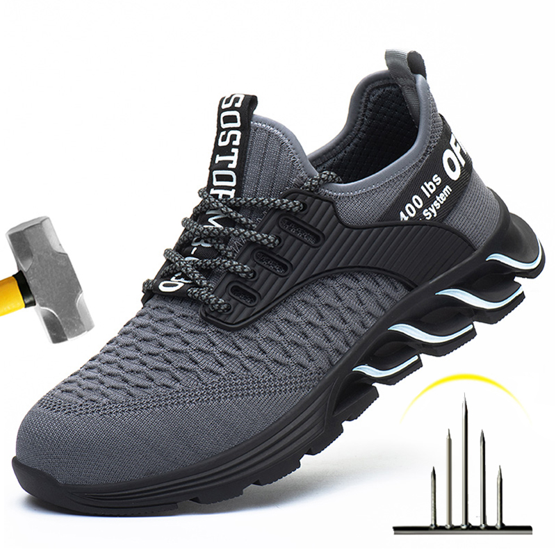 

Work Sneakers Men Anti-smash And Anti-puncture Work Safety Shoes Man Protective Shoes Light Comfort Work Shoes Indestructible