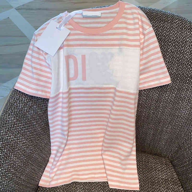 

simple stripe youth casual breathable casual female slim fitting, Pink and white stripes