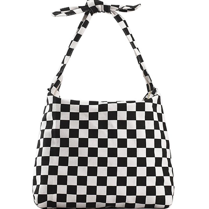 

Evening Bags Checkerboard Grid Shoulder For Women Female Brand Bow Handbags Ladies Large Capacity Panelled Commuter Bag 2022 ArrivalEvening, 50 pcs choose this