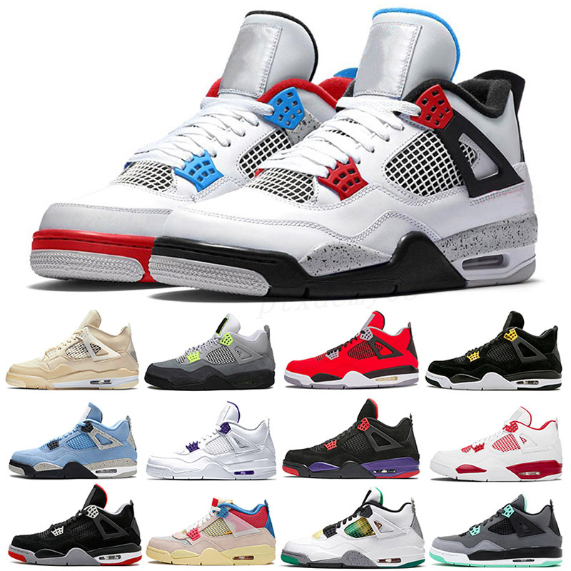 

Top Quality Lightning Men Jumpman 4 4s High Basketball Shoes Sail Bred Kaws Fire Red Thunder Taupe Haze University Blue Soft Outdoor Platform Designer Sneakers sh08, #4