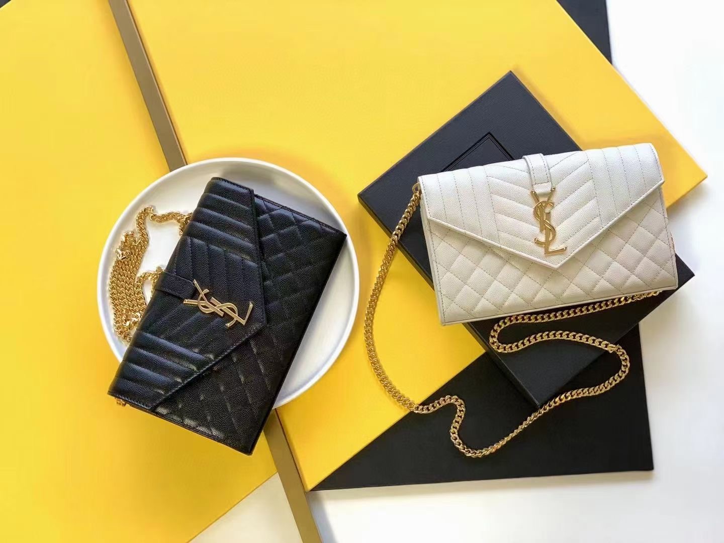 High Quality Wallet Handbag Comes Women luxurys Fashion Designers Bags Female clutch Classic Girl Handbags With Box WOC Chain bag ysls wallets pu